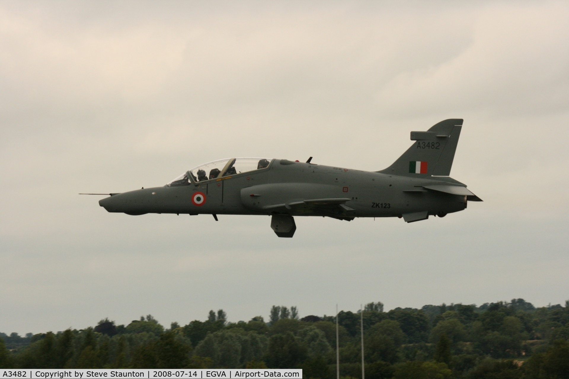 A3482, 2007 British Aerospace Hawk 132 C/N HT003/0903, Taken at the Royal International Air Tattoo 2008 during arrivals and departures (show days cancelled due to bad weather)