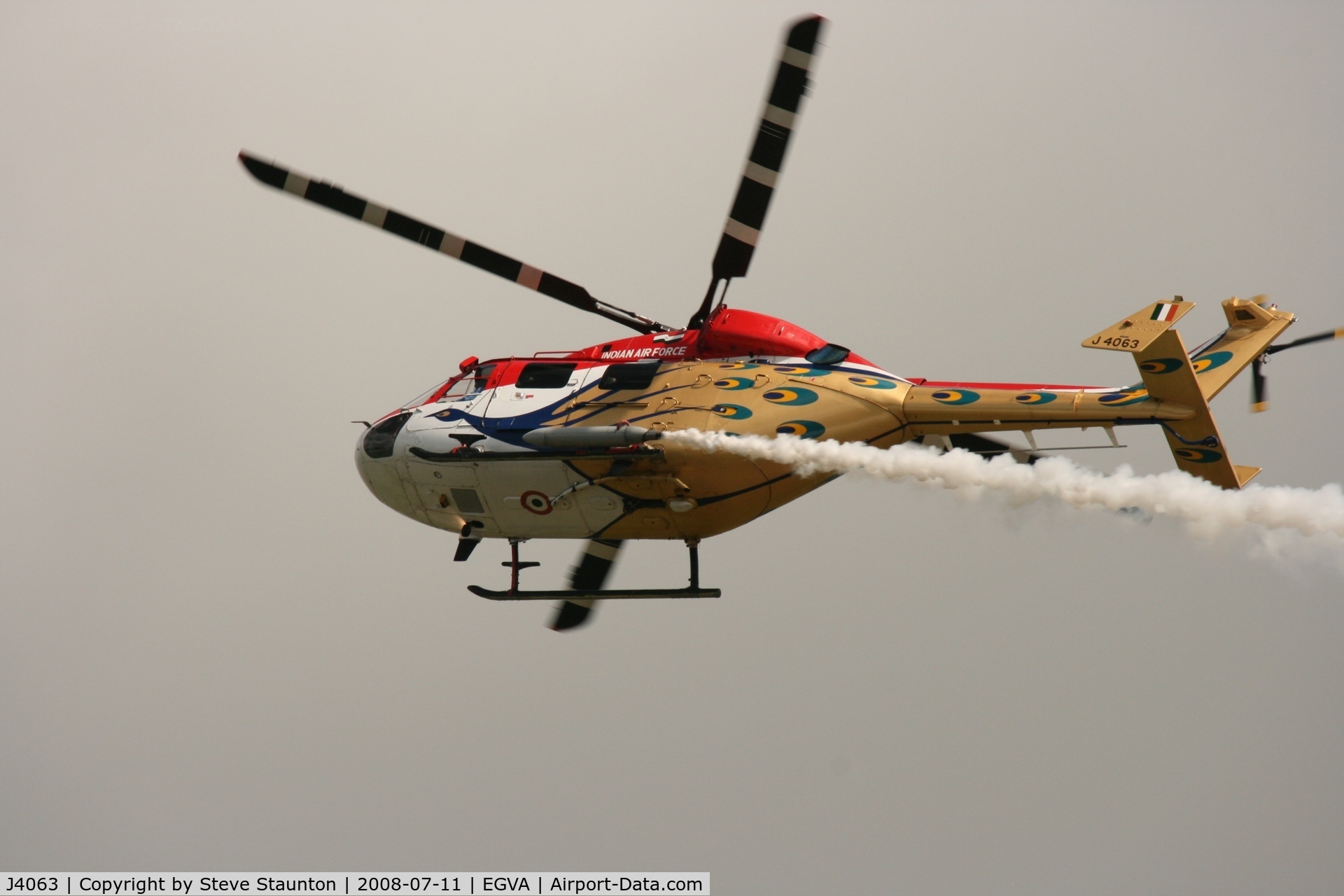 J4063, HAL Dhruv C/N CC/60/06, Taken at the Royal International Air Tattoo 2008 during arrivals and departures (show days cancelled due to bad weather)