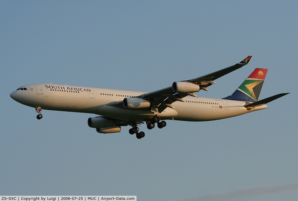 ZS-SXC, 2004 Airbus A340-313E C/N 590, South African Airways