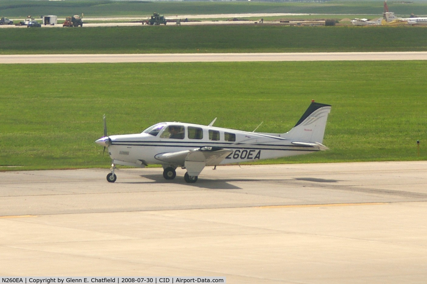 N260EA, 2004 Raytheon Aircraft Company A36 Bonanza C/N E-3408, Taxiing to Runway 27 for departure.