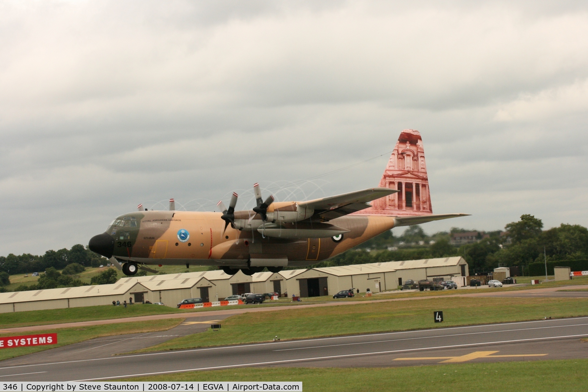346, Lockheed C-130H Hercules C/N 382-4920, Taken at the Royal International Air Tattoo 2008 during arrivals and departures (show days cancelled due to bad weather)