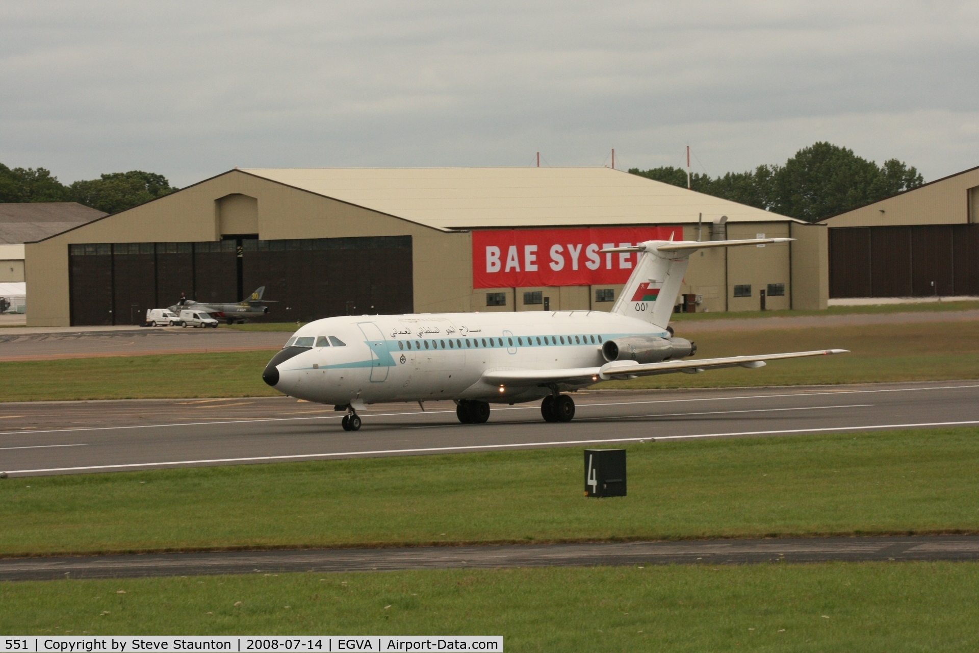 551, 1974 BAC 111-485GD One-Eleven C/N BAC.247, Taken at the Royal International Air Tattoo 2008 during arrivals and departures (show days cancelled due to bad weather)