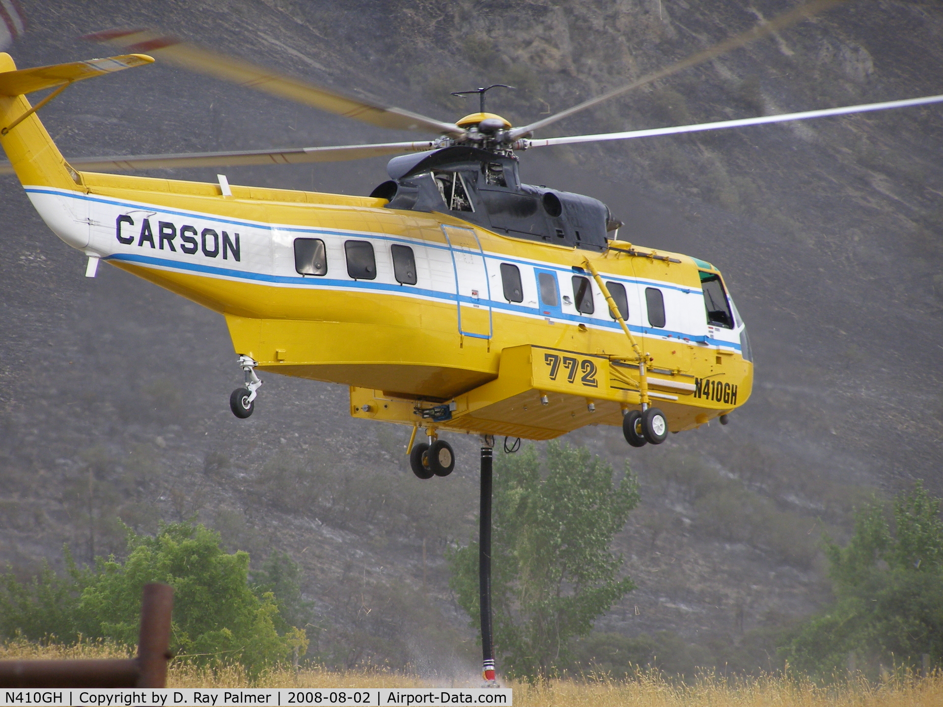 N410GH, 1975 Sikorsky S-61N C/N 61749, Used to drop water on Fire in Payson, Utah 08-02-08