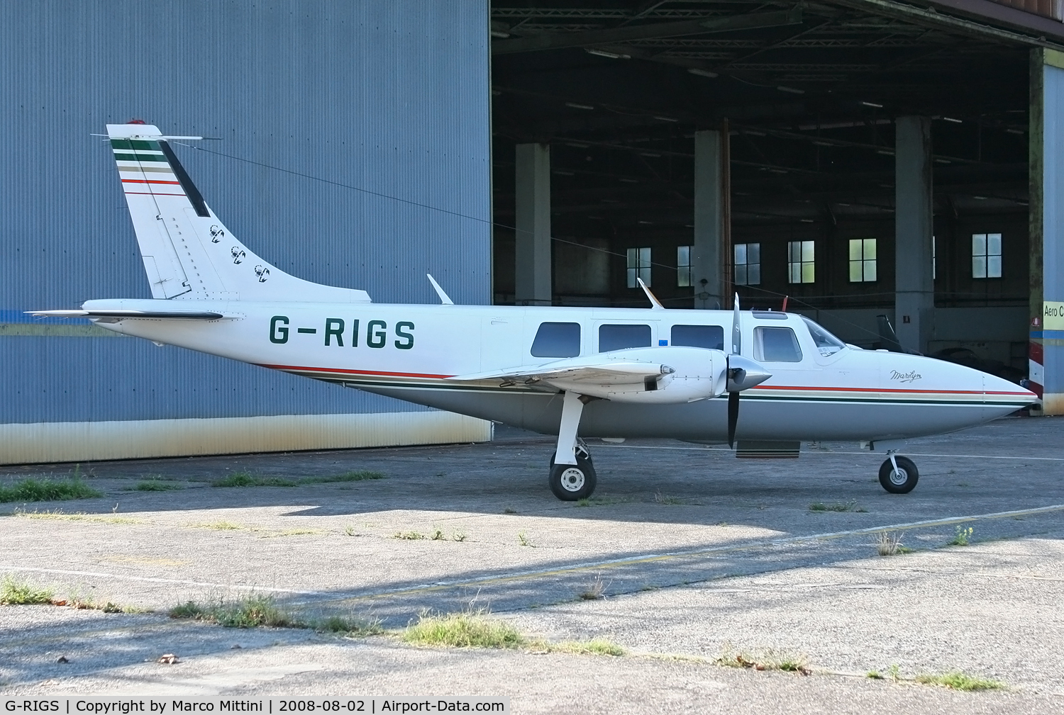 G-RIGS, 1979 Piper PA-60-601P Aerostar C/N 61P06217963281, At Milano Bresso airport