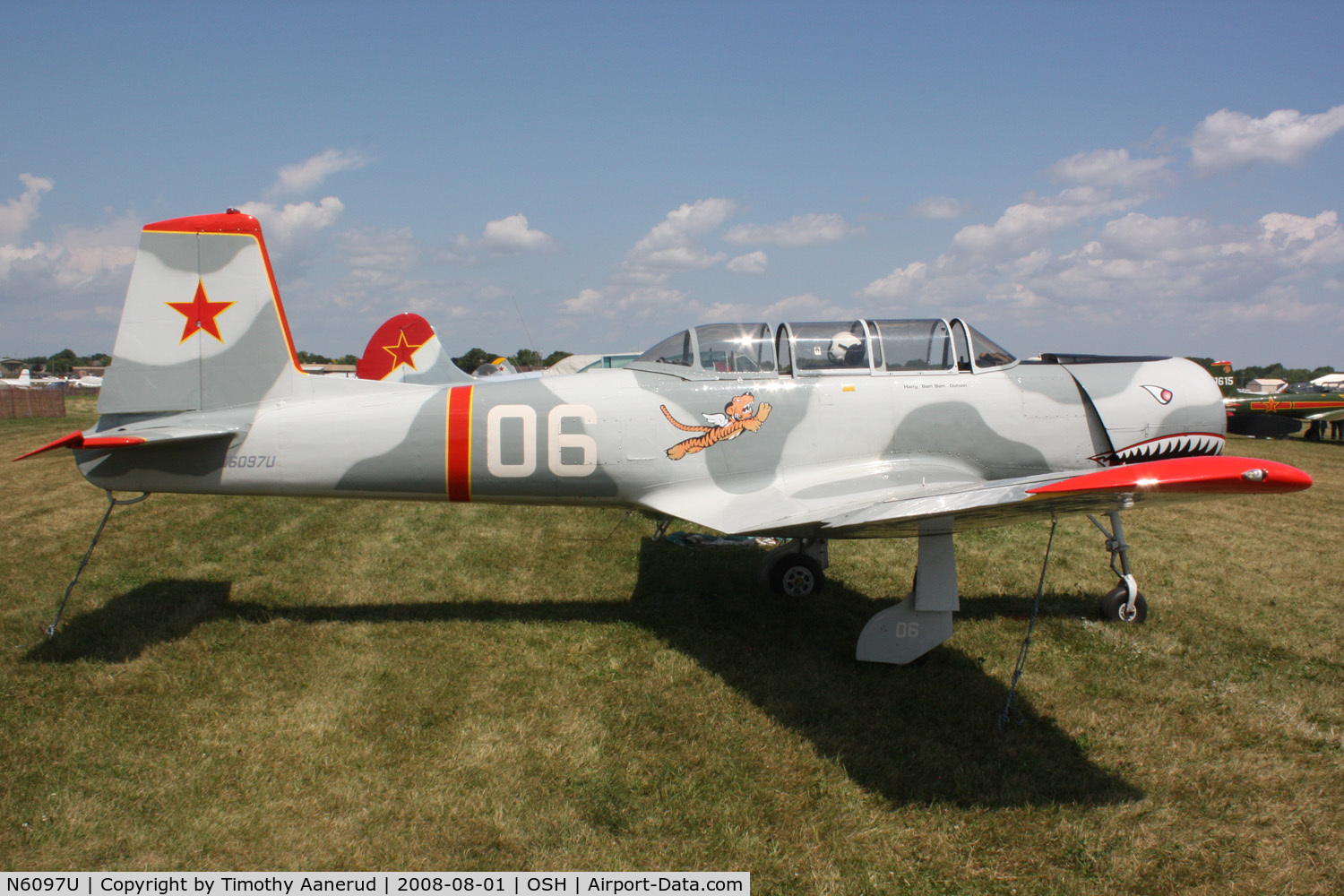 N6097U, 1973 Nanchang CJ-6 C/N 2851276, EAA AirVenture 2008, wings have Nationalist Chineese markings