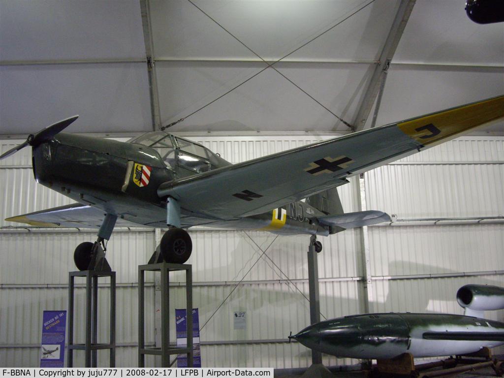 F-BBNA, Bucker Bu-181C-3 Bestmann C/N 15, on display at Le Bourget Muséum, ex SV#NJ