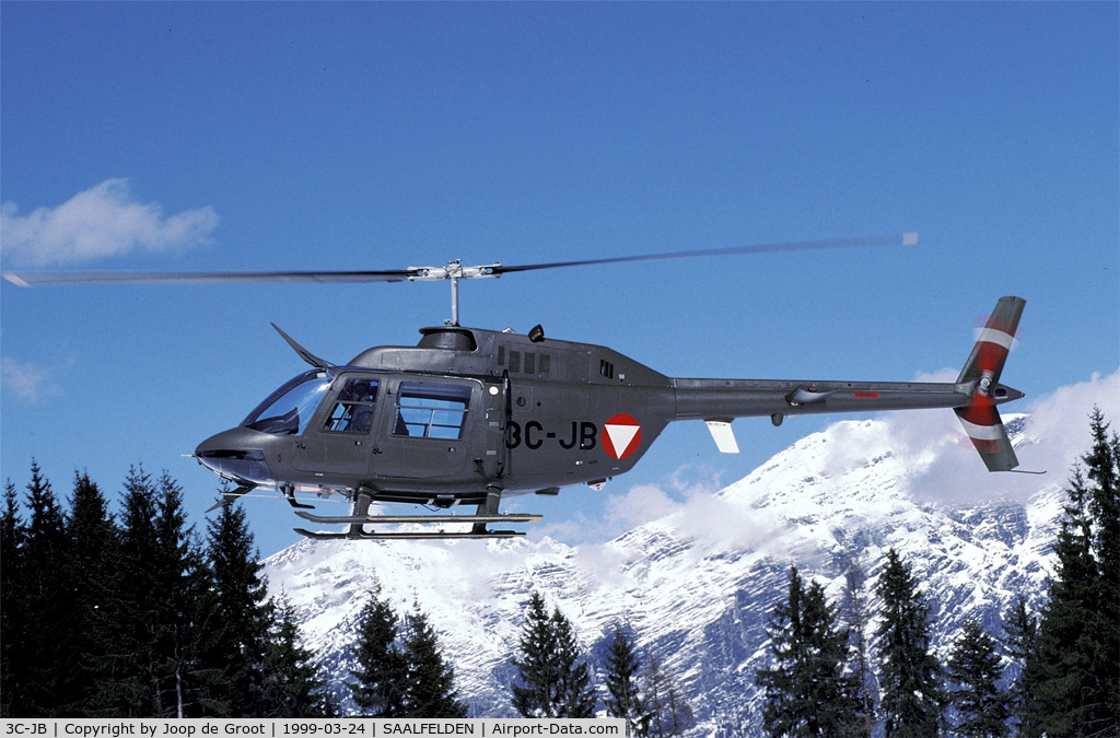 3C-JB, Agusta AB-206A JetRanger C/N 8128, This picture was taken during a mountain flying course in the mountains over the Saalfelden army barracks.