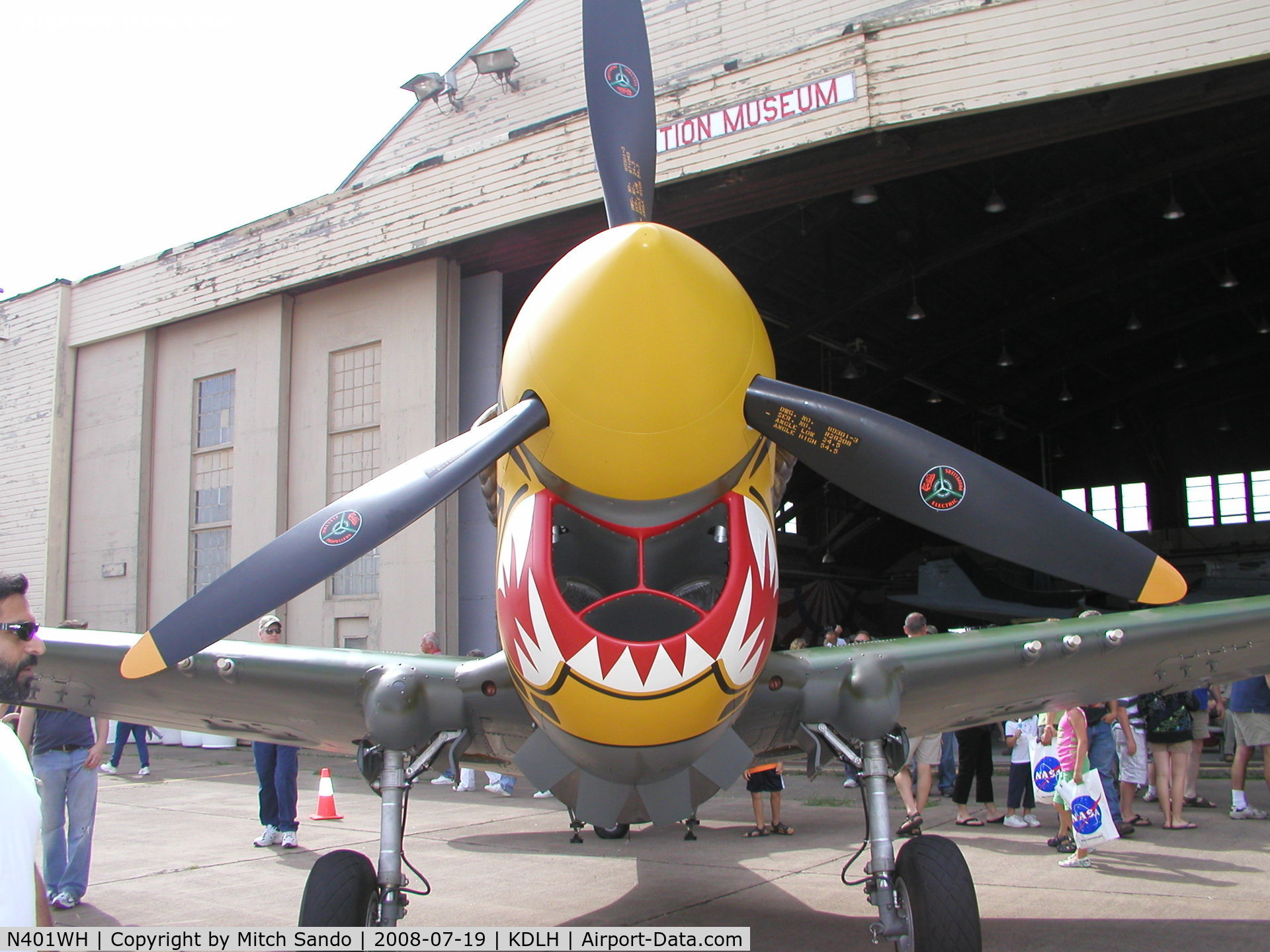 N401WH, 1942 Curtiss P-40K Warhawk C/N 42-10256, Duluth Air and Aviation Expo 2008.