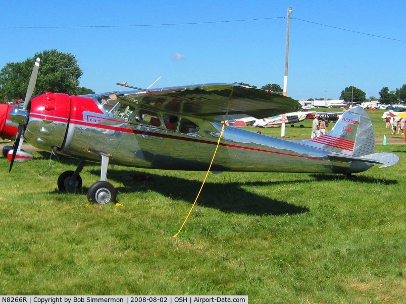 N8266R, 1949 Cessna 195 C/N 7550, Airventure 2008 - Oshkosh, WI