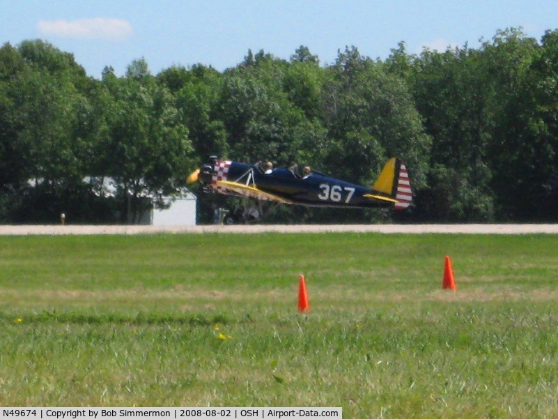N49674, 1941 Ryan Aeronautical ST3KR C/N 1396, Departing RWY 36, Airventure 2008 - Oshkosh, WI