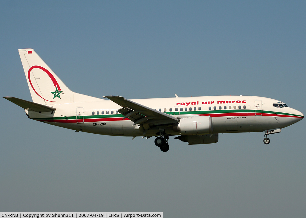 CN-RNB, 1993 Boeing 737-5B6 C/N 26527/2472, Morning arrival...