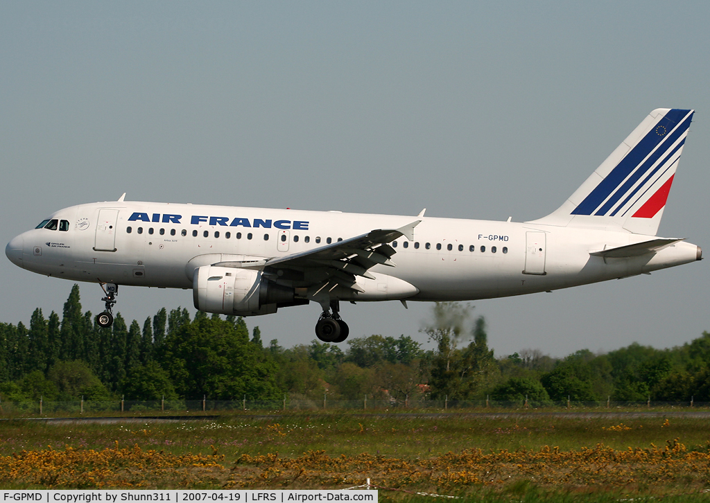 F-GPMD, 1993 Airbus A319-113 C/N 618, On landing...