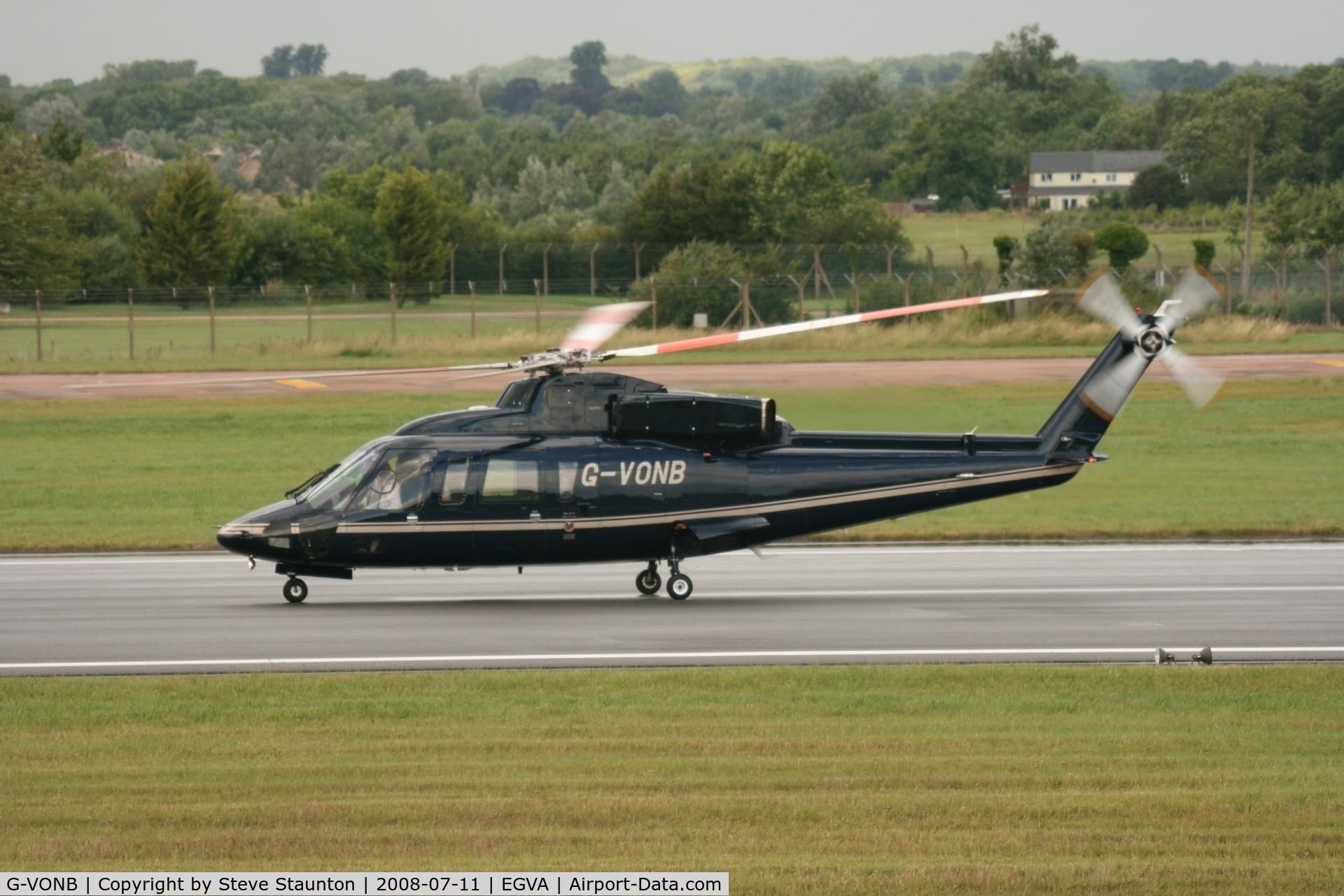G-VONB, 1992 Sikorsky S-76B C/N 760399, Taken at the Royal International Air Tattoo 2008 during arrivals and departures (show days cancelled due to bad weather)
