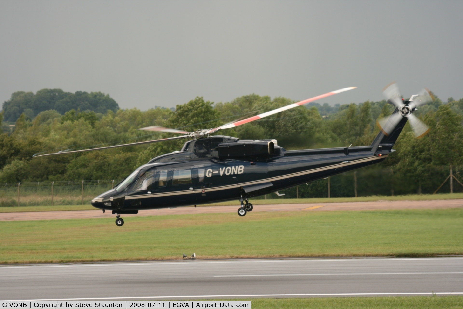 G-VONB, 1992 Sikorsky S-76B C/N 760399, Taken at the Royal International Air Tattoo 2008 during arrivals and departures (show days cancelled due to bad weather)