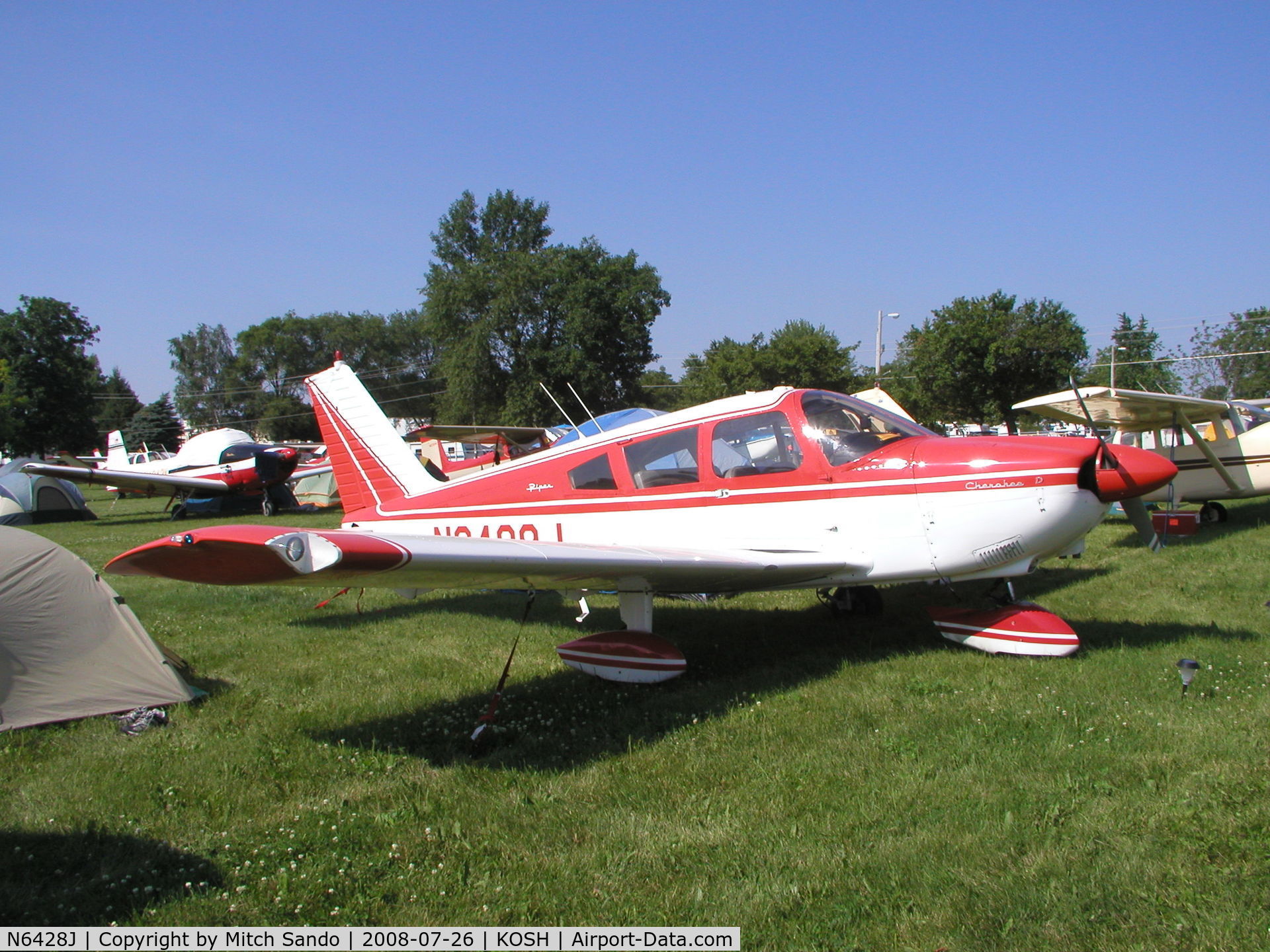 N6428J, 1968 Piper PA-28-180 C/N 28-4846, EAA AirVenture 2008.