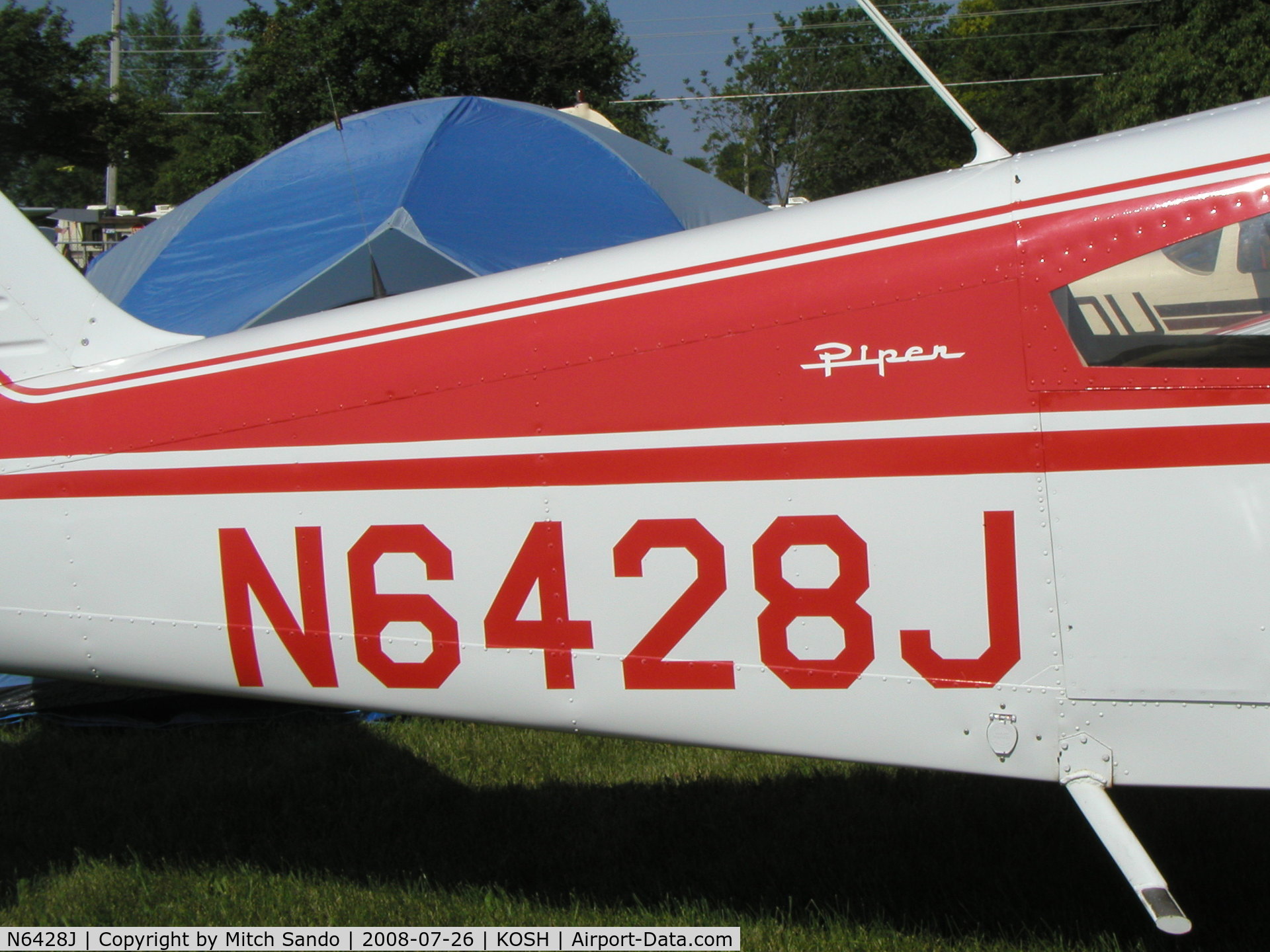 N6428J, 1968 Piper PA-28-180 C/N 28-4846, EAA AirVenture 2008.