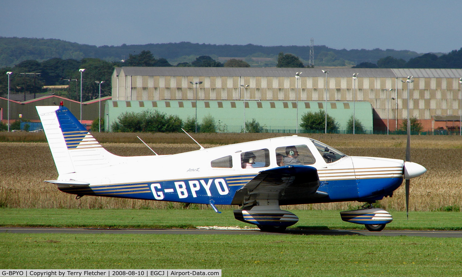 G-BPYO, 1989 Piper PA-28-181 Cherokee Archer II C/N 28-90114, Resident aircraft at Sherburn - seen during 2008 LAA Regional Fly in