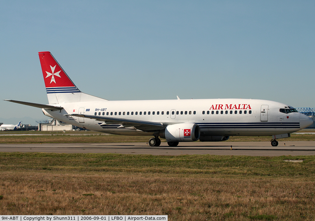 9H-ABT, 1993 Boeing 737-3Y5 C/N 25615, Rolling holding point rwy 14L for departure...