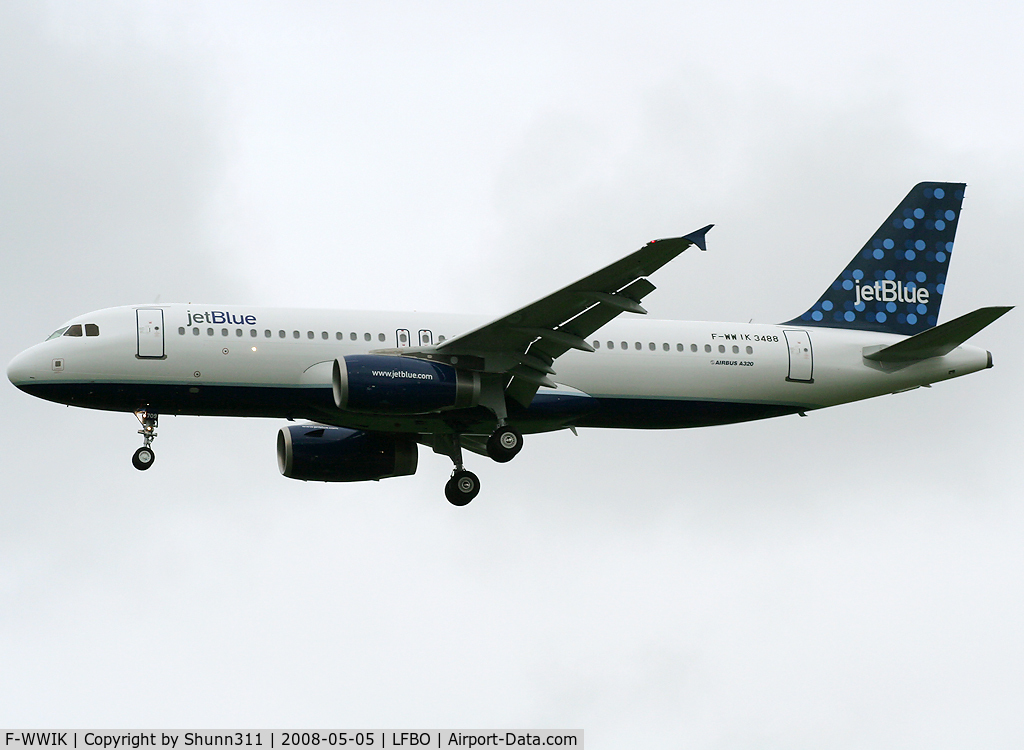 F-WWIK, 2008 Airbus A320-232 C/N 3488, C/n 3488 - Next reg. N709JB
