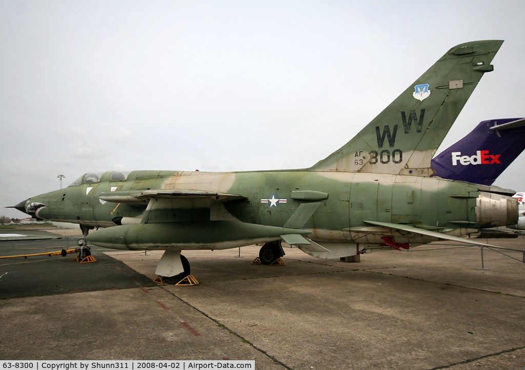 63-8300, 1963 Republic F-105G Thunderchief C/N F077, S/n 63-8300 - Preserved in Le Bourget Museum