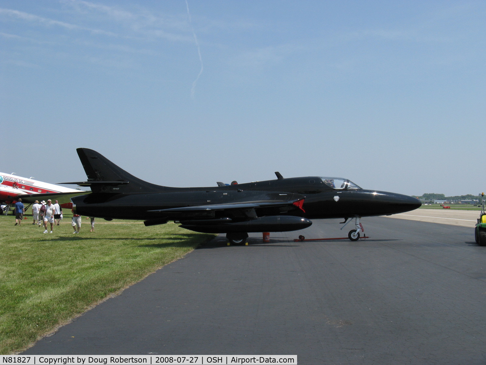 N81827, Hawker Hunter T75A C/N 41H-670829 see comment, Hawker Siddeley HUNTER T75, one Rolls Royce Avon 203 10,050 lb thrust turbojet