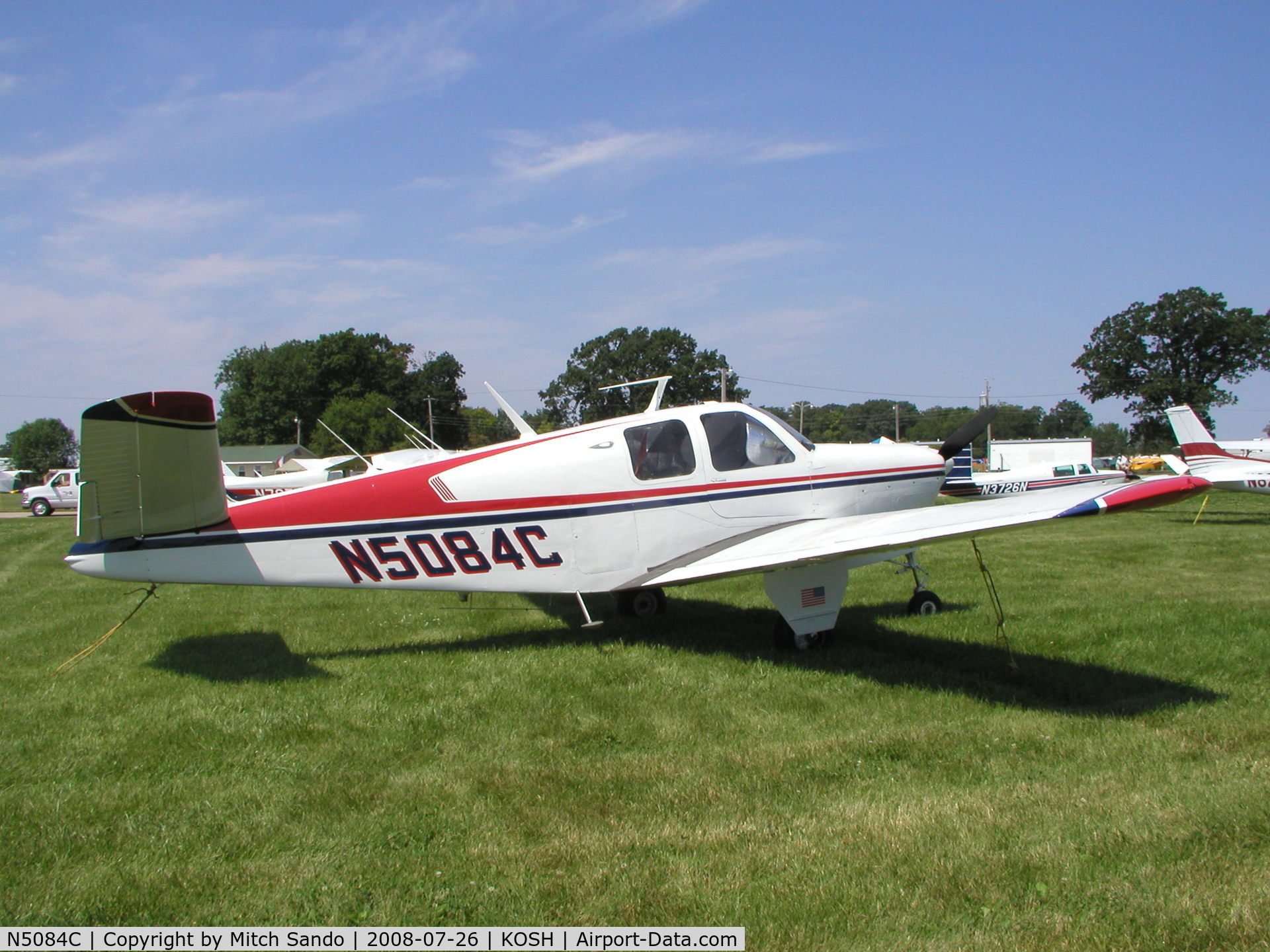 N5084C, 1950 Beech B35 C/N D-2346, EAA AirVenture 2008.