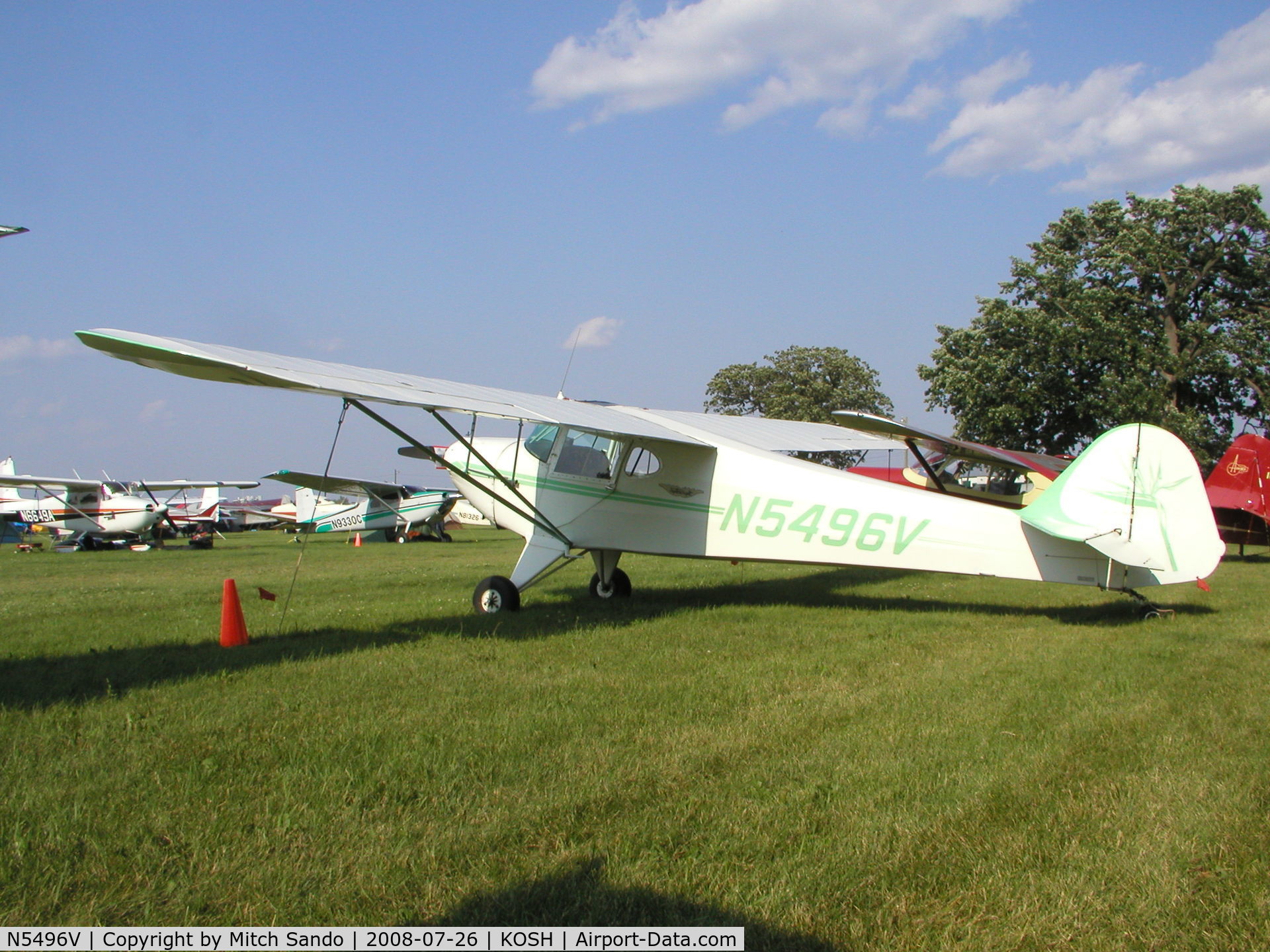 N5496V, Taylorcraft BC-12D Twosome C/N 6505, EAA AirVenture 2008.