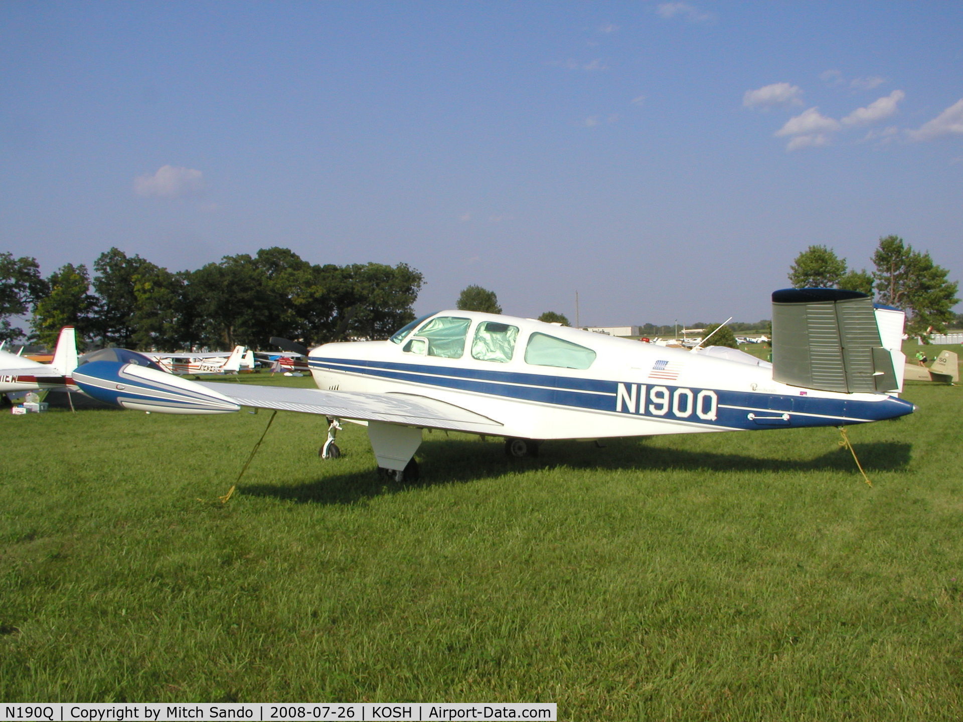 N190Q, 1964 Beech S35 Bonanza C/N D-7551, EAA AirVenture 2008.
