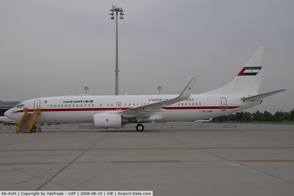 A6-AUH, 2002 Boeing 737-8EX BBJ2 C/N 33473, UAE Boeing 737-800