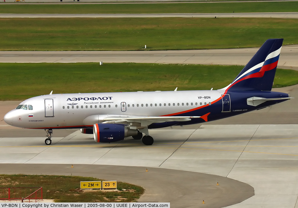 VP-BDN, 2003 Airbus A319-111 C/N 2072, Aeroflot