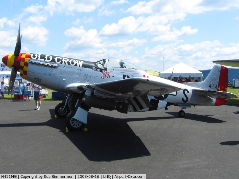 N451MG, 1944 North American P-51D Mustang C/N 44-74774, On display at Wings of Victory airshow - Lancaster, Ohio