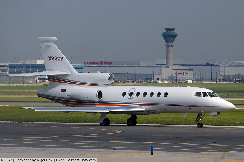 N80GP, 1998 Dassault Falcon 50EX C/N 274, Taxing down Juliet for Rwy 05