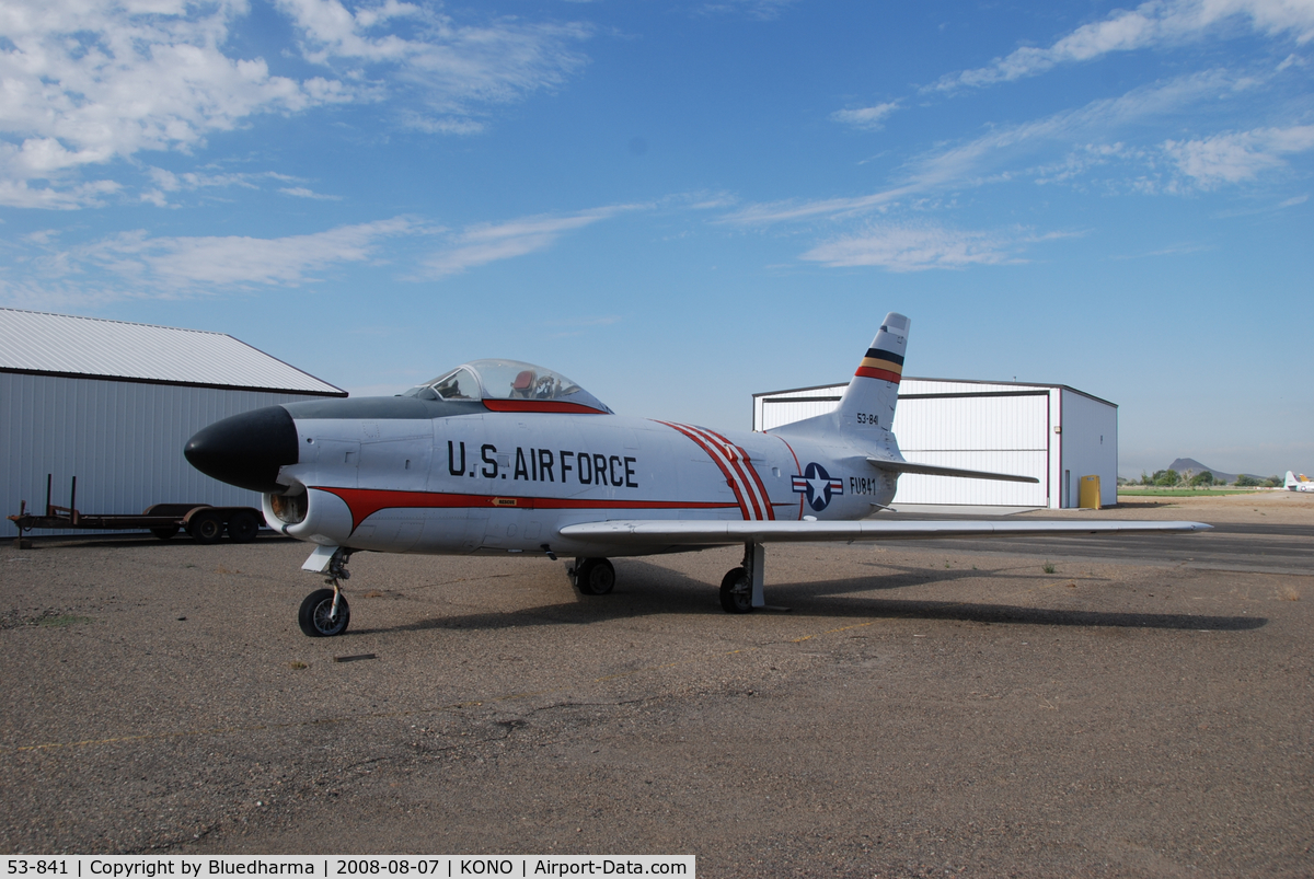 53-841, 1955 North American F-86D Sabre C/N 201-285, Sabre Parked at Ontario Airport.  Part of the Merle Maine collection