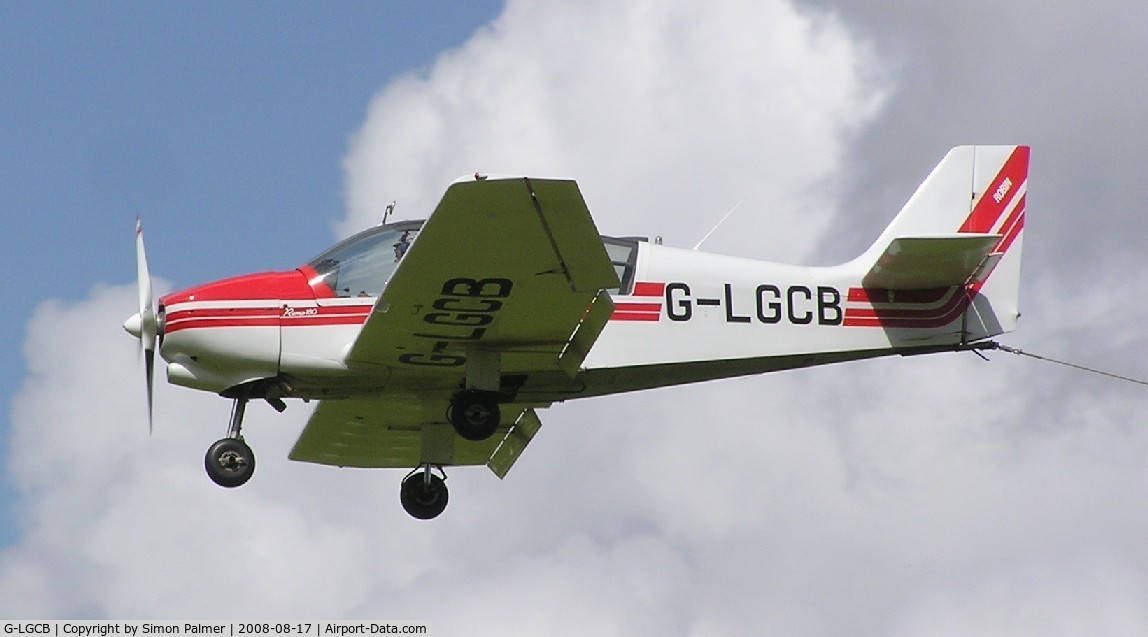 G-LGCB, 1990 Robin DR-400-180R Remorqueur Regent C/N 1634, Robin DR400 glider-tug landing at Dunstable