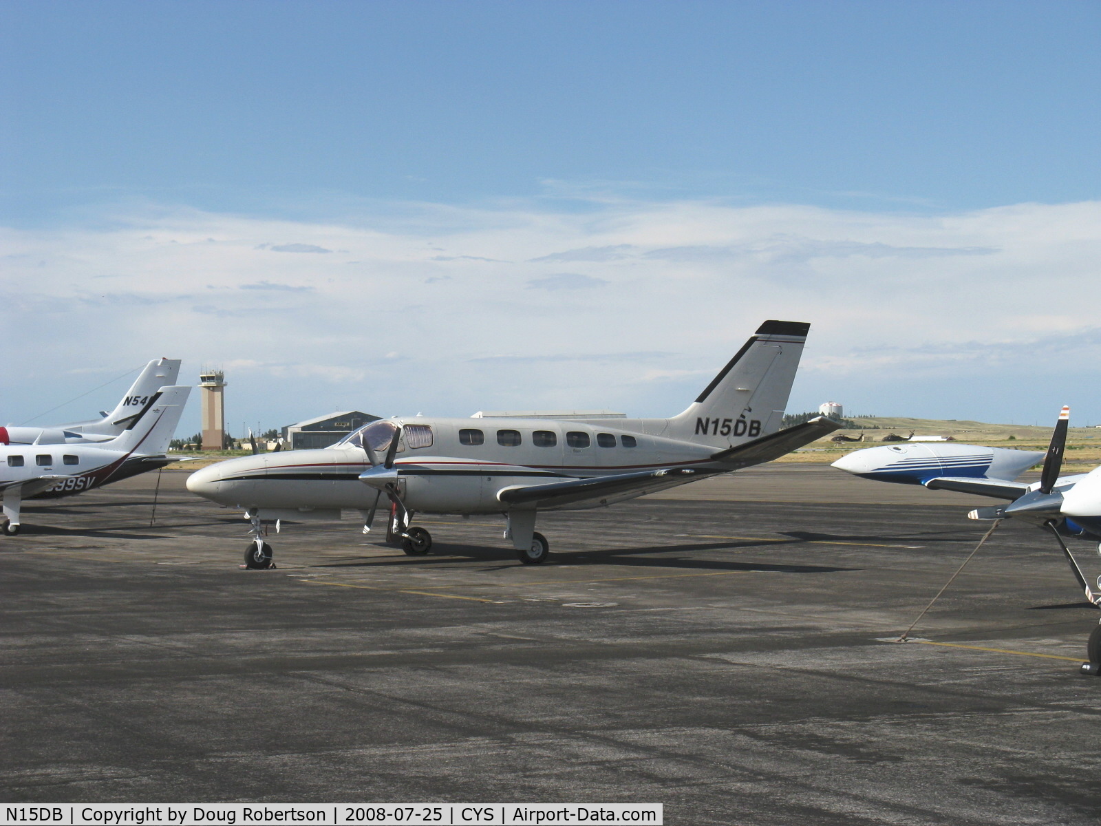 N15DB, 1981 Cessna 441 C/N 441-0278, 1981 Cessna 441 CONQUEST, one Airesearch TPE 331-8 401S and one TPE 331-8 402S counter-rotating turboprops flat rated at 635.5 shp each