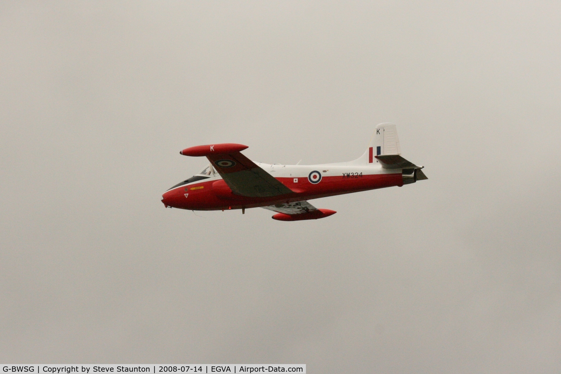 G-BWSG, 1970 BAC 84 Jet Provost T.5 C/N EEP/JP/988, Taken at the Royal International Air Tattoo 2008 during arrivals and departures (show days cancelled due to bad weather)
