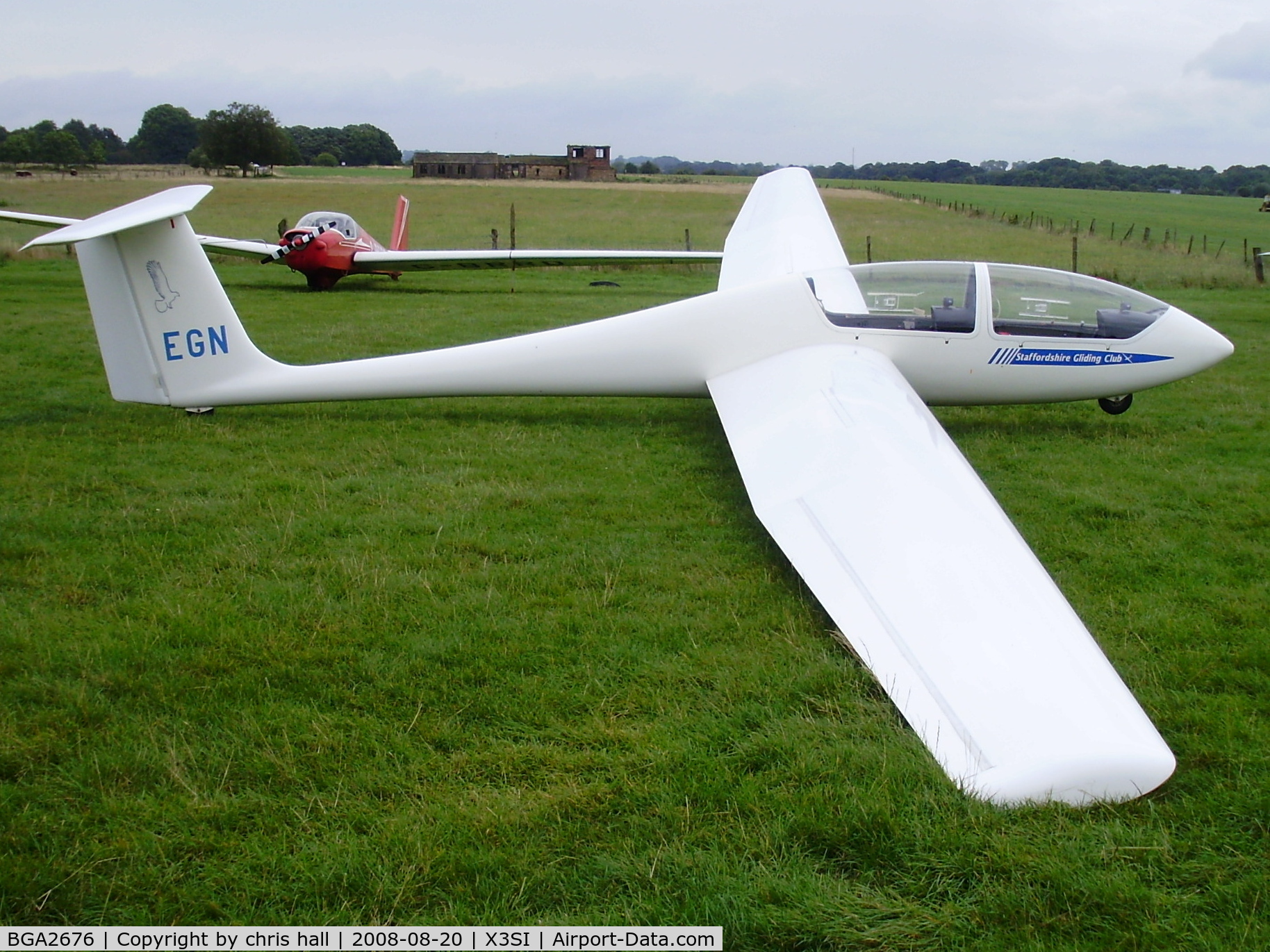 BGA2676, 1980 Grob G-103 Twin Astir II C/N 3542, Grob G-103 Twin II, Staffordshire Gliding Club, Seighford Airfield