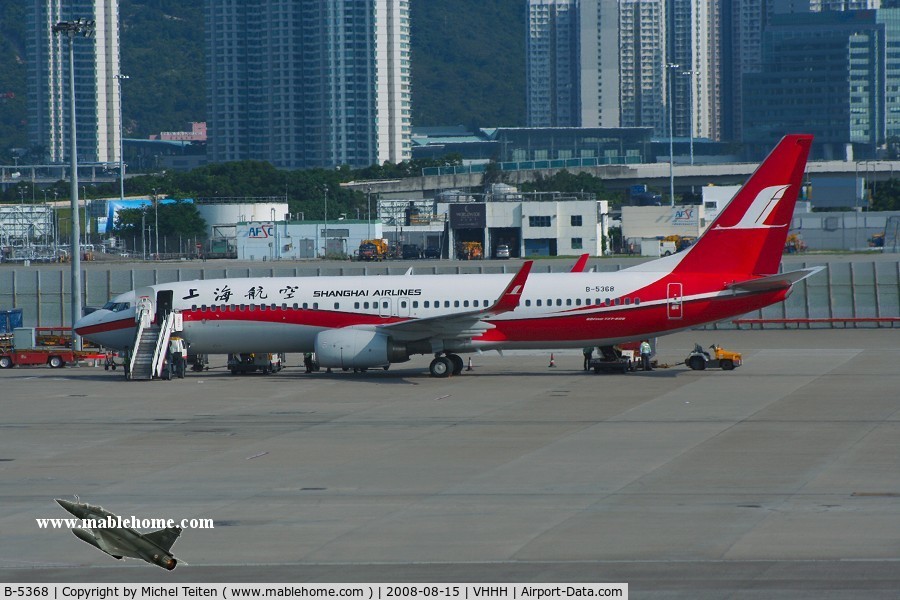 B-5368, 2008 Boeing 737-8Q8 C/N 35273 / 2567, Shanghai Airlines