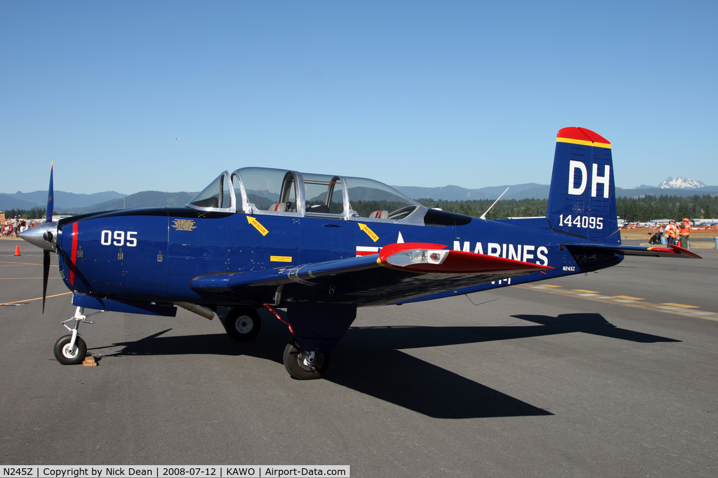 N245Z, 1957 Beech T-34B C/N 144095, Arlington fly in