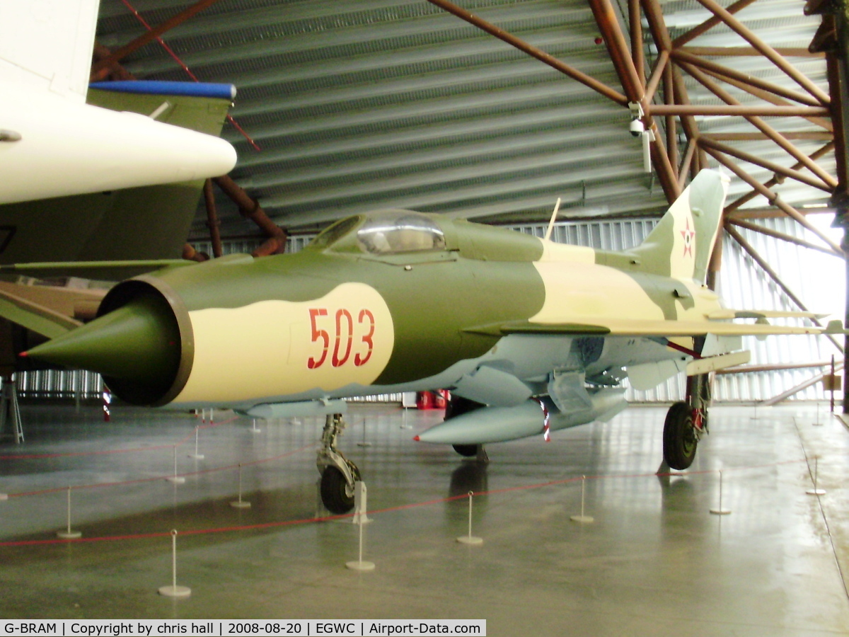 G-BRAM, 1966 Mikoyan-Gurevich MiG-21PF C/N 760503, Royal Air Force Museum