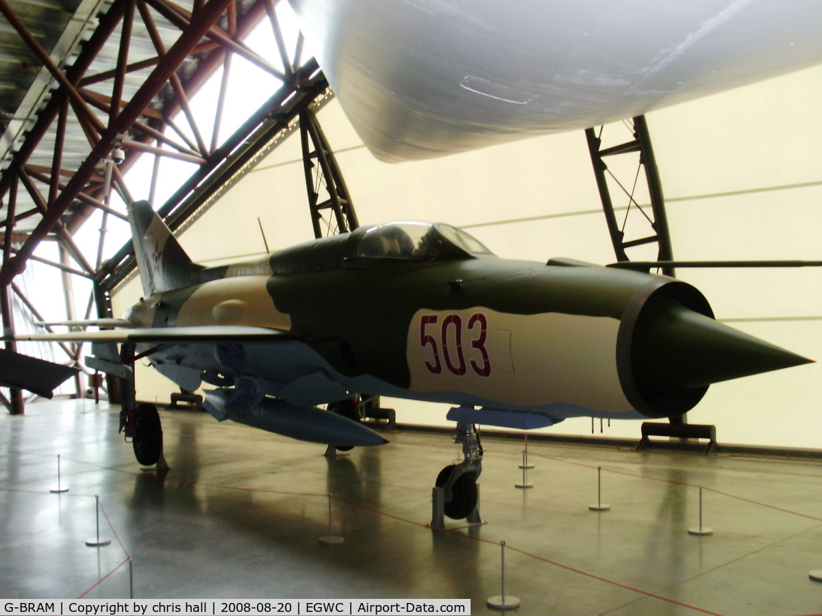 G-BRAM, 1966 Mikoyan-Gurevich MiG-21PF C/N 760503, Royal Air Force Museum