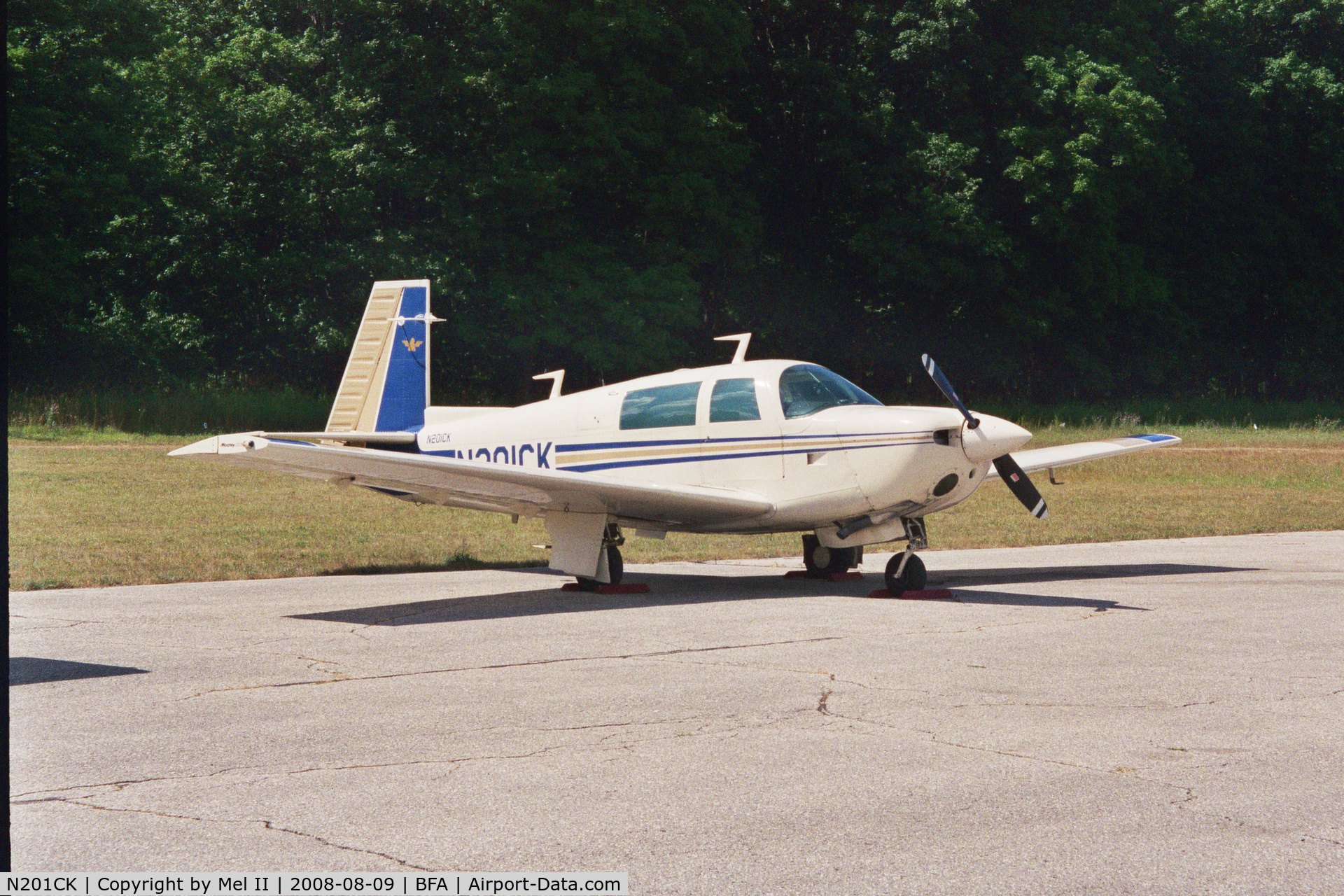 N201CK, 1978 Mooney M20J 201 C/N 24-0440, Parked @ Boyne Mountain Airport (BFA)