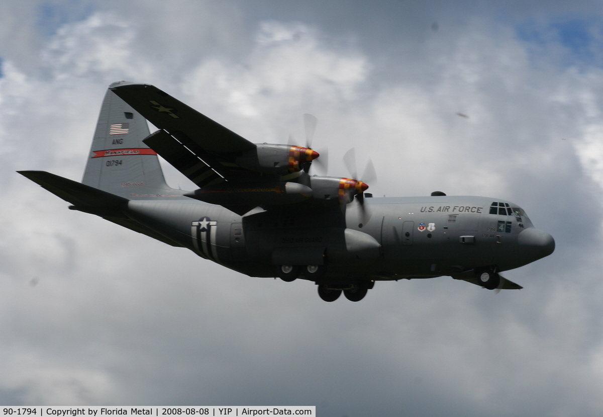 90-1794, 1990 Lockheed C-130H Hercules C/N 382-5247, Lockheed C-130 Hercules of Ohio National Guard