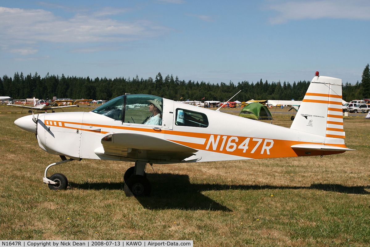 N1647R, 1976 Grumman American AA-1B Trainer C/N AA1B0647, Arlington fly in