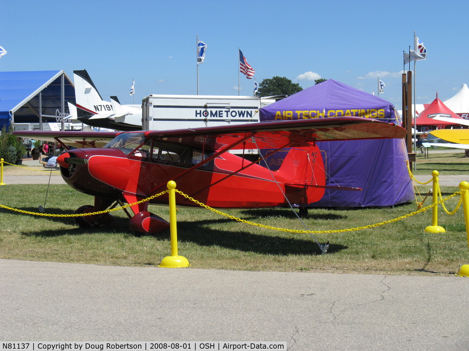 N81137, 1946 McClish Funk B85C C/N 267, 1946 McClish FUNK B85C, Continental C85 85 Hp, 2008 EAA Aircraft Award WINNER-Classic Custom Class B (81-150 Hp)