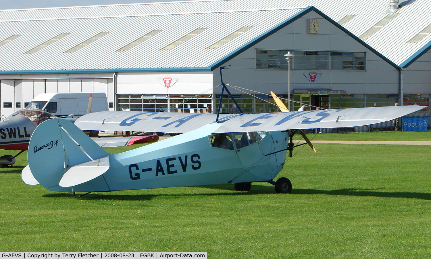 G-AEVS, 1937 Aeronca 100 C/N AB114, 1937 Aeronca 100 - Visitor to Sywell on 2008 Ragwing Fly-in day