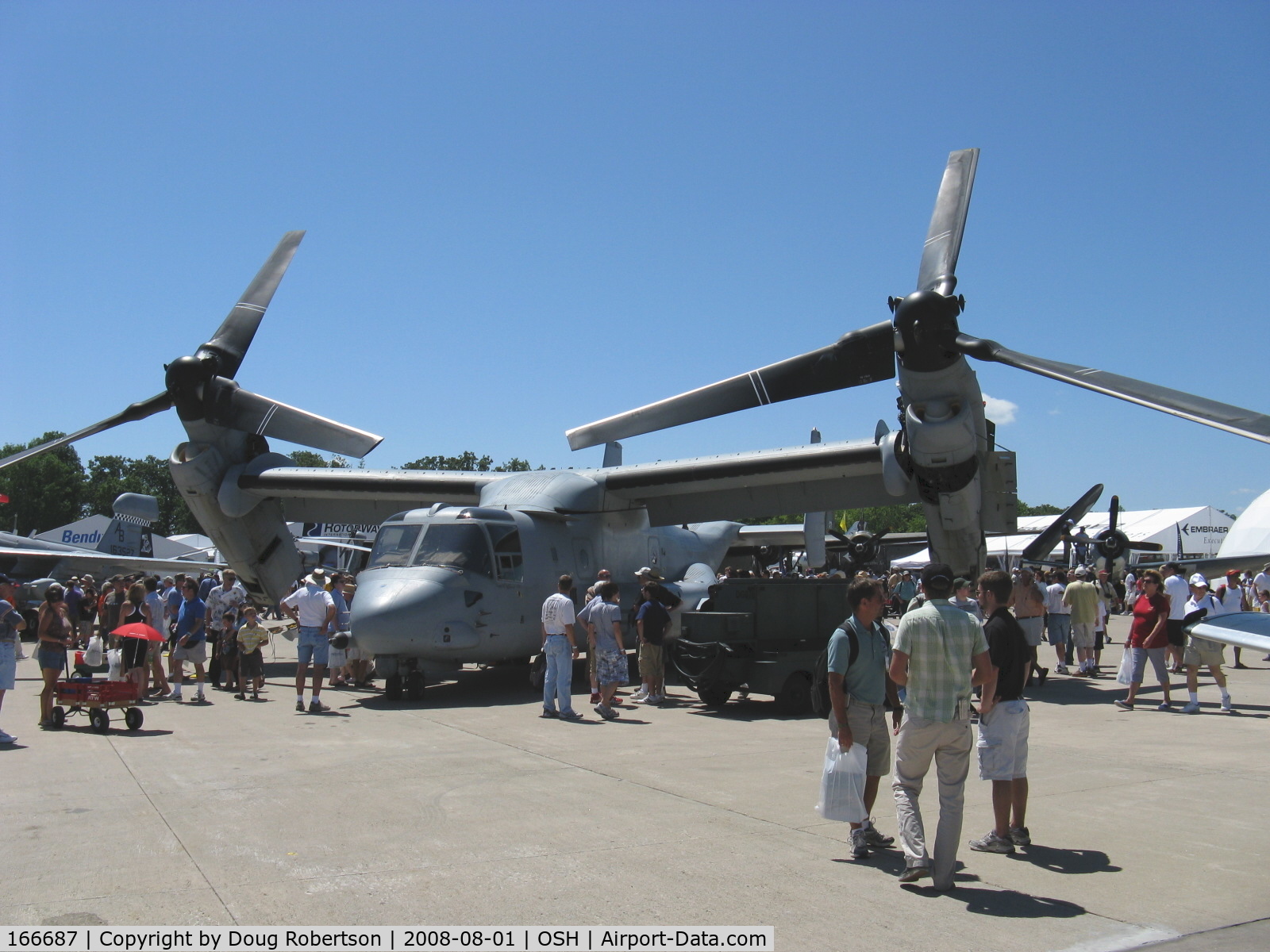 166687, Bell-Boeing MV-22B Osprey C/N D0081, Bell-Boeing MV-22B 'OSPREY' of USMC VMM-266, 2 Rolls Royce AE1107C Liberty Turboshaft 6,150 shp each, FADEC & HOTAS, cross-coupled transmission, fixed wing, folding proprotors. Design allows vertical or horizontal flight at ANY climb or descent angle.