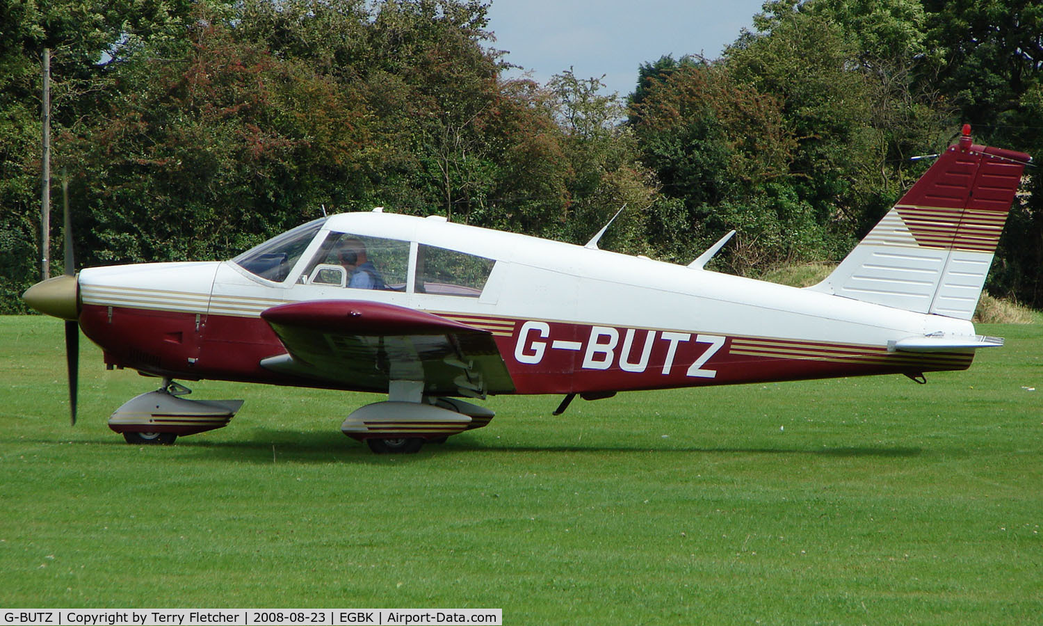 G-BUTZ, 1967 Piper PA-28-180 Cherokee C C/N 28-3107, Visitor to Sywell on 2008 Ragwing Fly-in day