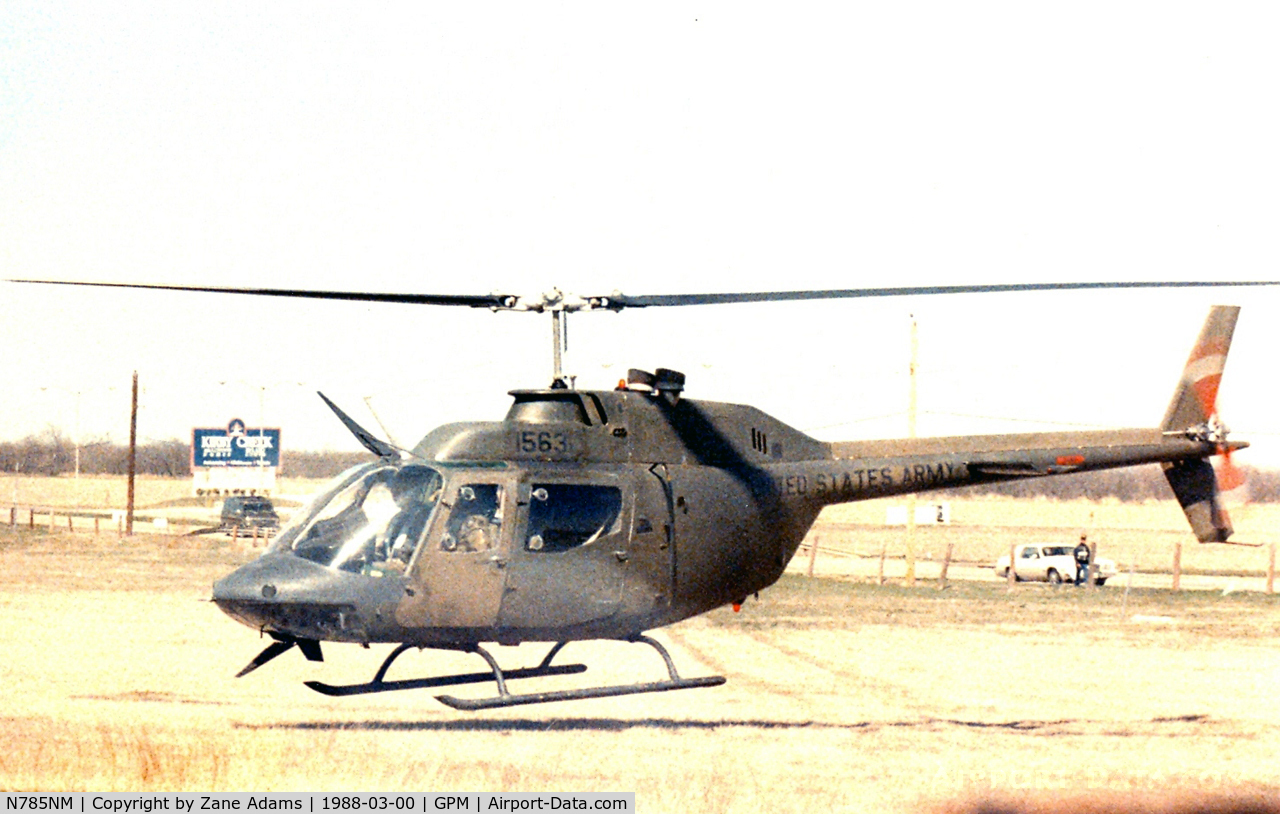 N785NM, 1971 Bell OH-58A Kiowa C/N 41181, At Grand Prairie Municipal SN: 70-15630