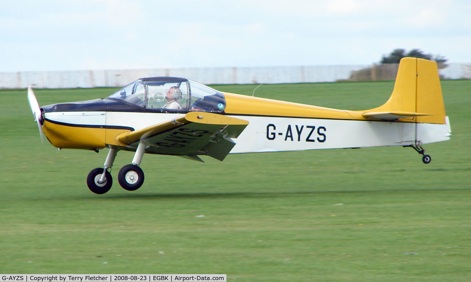 G-AYZS, 1971 Rollason Druine D-62B Condor C/N RAE/650, Visitor to Sywell on 2008 Ragwing Fly-in day